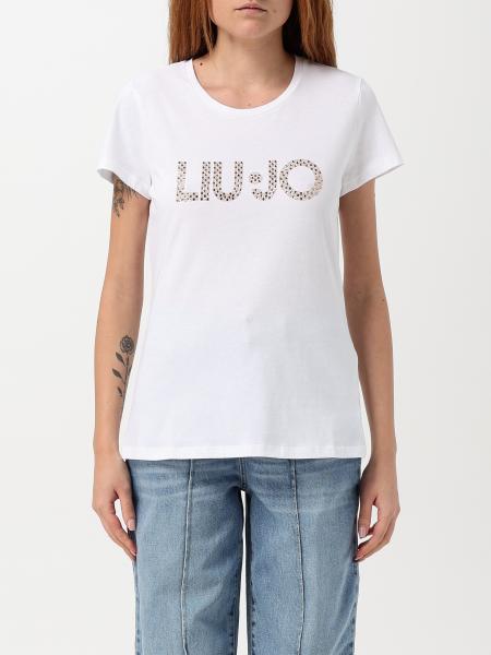 Liu Jo abbigliamento: T-shirt Liu Jo in cotone con logo di strass