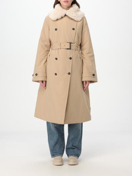 Trench Save The Duck in cotone e shearling