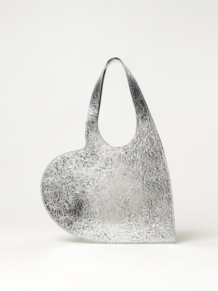 Borsa Heart Coperni in pelle laminata cracklè