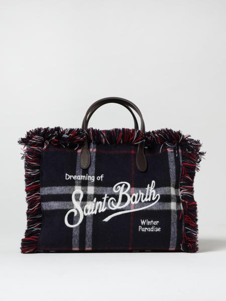 Borsa Colette Mc2 Saint Barth in misto lana con motivo tartan jacquard