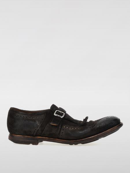 Church's: Monk Strap Shangai Church's in camoscio invecchiato con motivo brogue