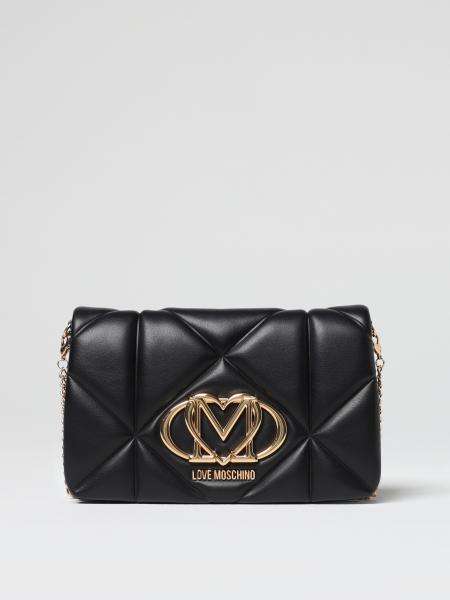 Borsa donna: Clutch Jewel Love Moschino in nappa sintetica matelassè