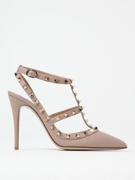 Pump Rockstud Valentino Garavani in pelle a grana