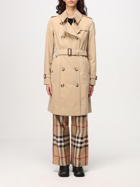 Burberry donna: Trench doppiopetto Burberry in cotone