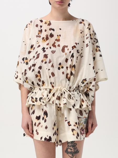 Blusa Zimmermann in cotone animalier