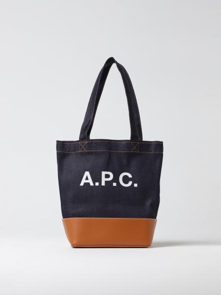 Borsa Alex A.P.C. in denim di cotone e pelle