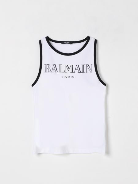 Canotta in cotone con logo Balmain