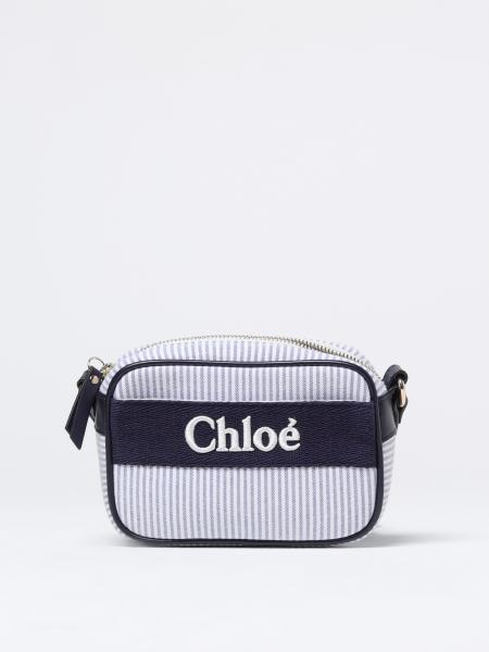 Borsa a tracolla in cotone a righe Chloé