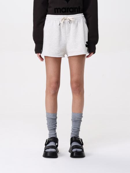 Shorts in misto cotone con logo Isabel Marant Etoile