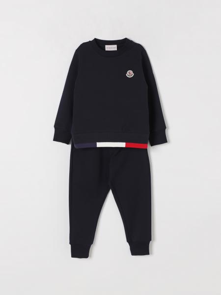 Coordinato in cotone basic con logo Moncler