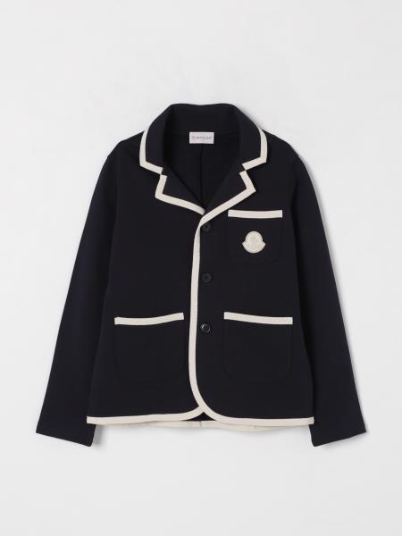 Blazer in cotone sfoderato Moncler con logo