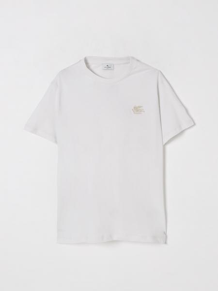 T-shirt in cotone con logo Etro>