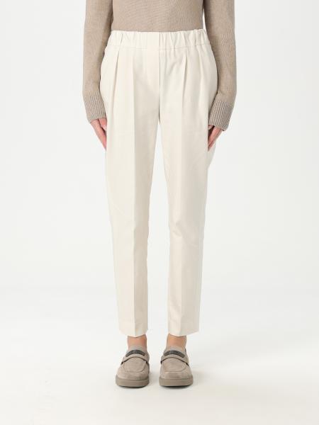 BRUNELLO CUCINELLI: Pants woman - White | Brunello Cucinelli