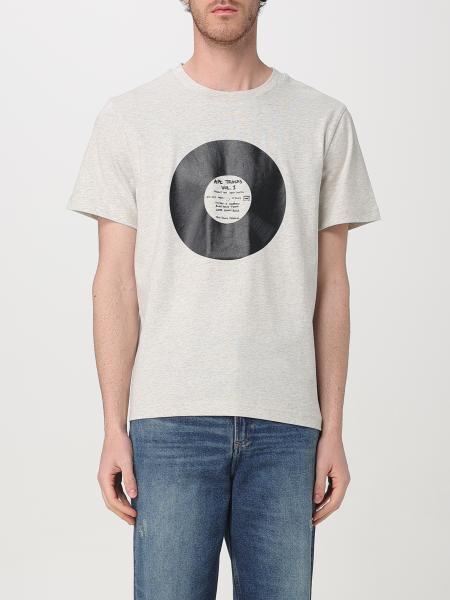 Tシャツ・カットソー A.P.C. Men T-shirt Grey COBQXM26484 PAA Grey T-shirt with print A.P.C. - Vitkac Canada