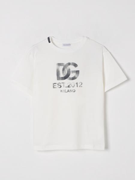 T-shirt in cotone con logo DG Dolce & Gabbana