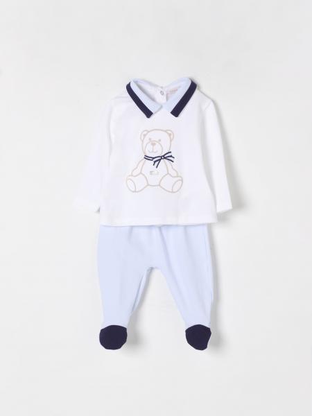 Coordinato in cotone con logo Teddy Le Bebe'