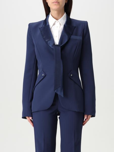 アウターその他 ELISABETTA FRANCHI Woman Blazer Blue GI133 DC8 ELISABETTA FRANCHI: Blazer woman - Blue | Elisabetta Franchi