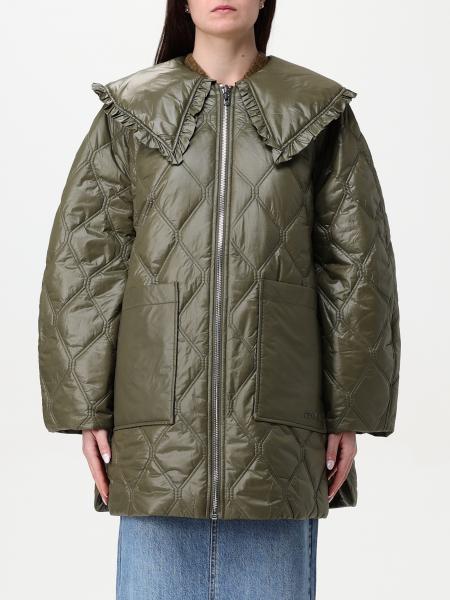 ジャケット GANNI Woman Jacket Kaki W0171 861 GANNI: women's down jacket - Kaki | Ganni jacket W0171