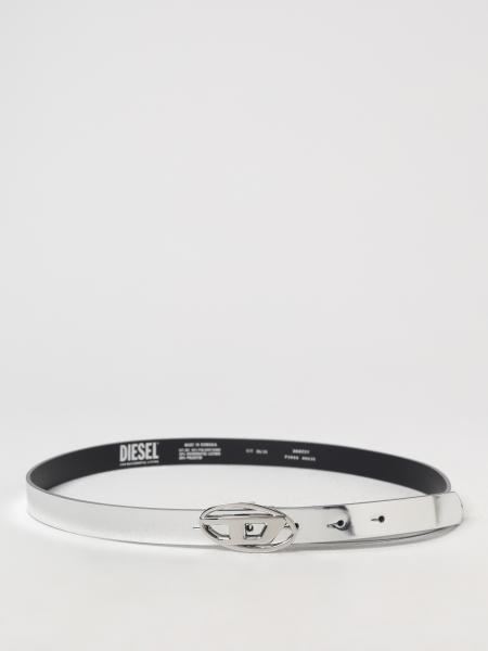 ベルト DIESEL Woman Belt Silver X09727P1660 H0535 DIESEL: Belt woman - Silver | Diesel belt X09727P1660 online