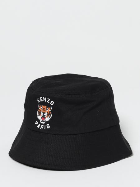 Cappello Tiger Kenzo Kids in cotone con logo ricamato