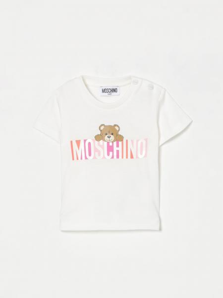 T-shirt in cotone con logo Teddy Moschino