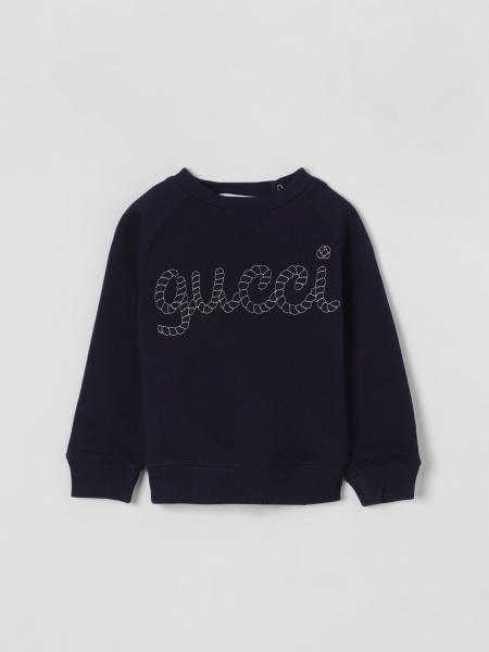 Maglia a girocollo in misto cotone con logo Gucci