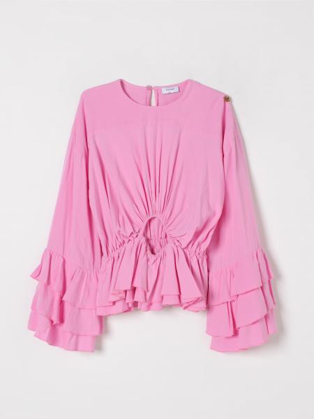 Blusa in viscosa con rouches Pinko