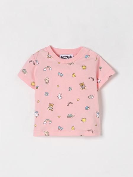 T-shirt in cotone con stampa Teddy all-over Moschino