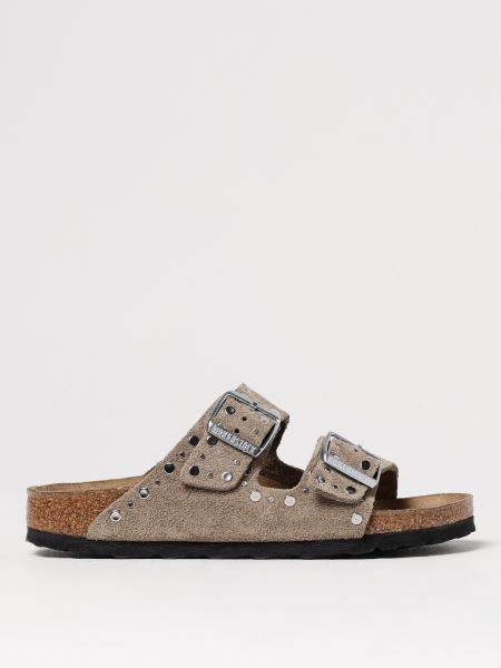 Ciabatte Birkenstock: Sandalo Arizona Rivet Birkenstock in camoscio con borchie