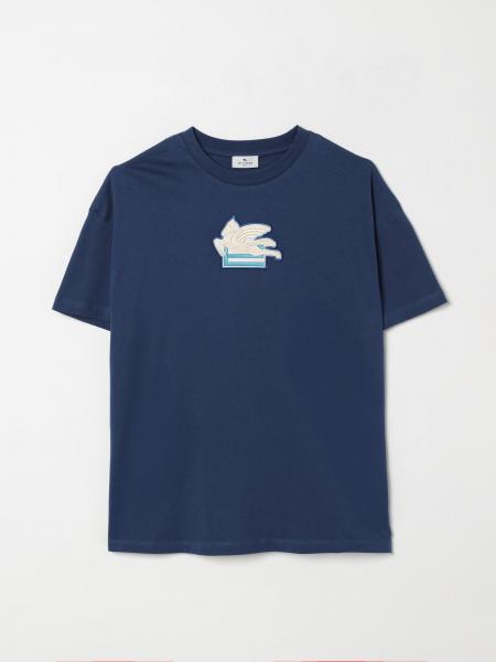 T-shirt in cotone con logo Pegaso Etro