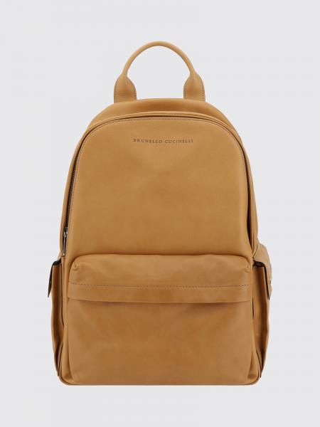 Travel Backpack in Vacchetta Leather Brunello Cucinelli