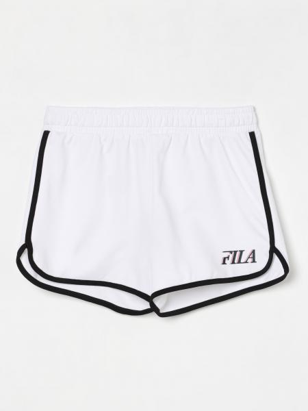 Pantaloncino jogging in cotone con logo Fila
