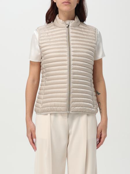 アウターその他 SAVE THE DUCK Woman Waistcoat White D85310WIRIS20 00000 SAVE THE DUCK: Waistcoat woman - Beige | Save The Duck