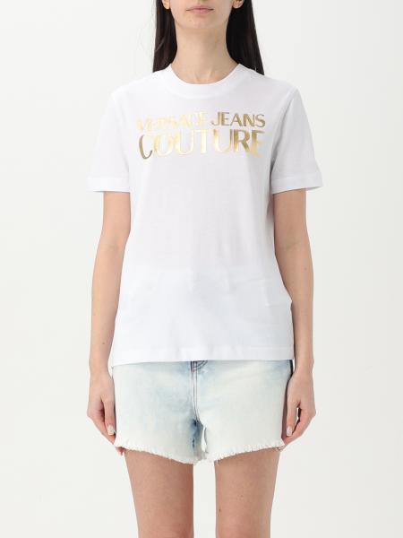 Tシャツ・カットソー VERSACE JEANS COUTURE Woman T-Shirt White 78HAHT01CJ00T G03 VERSACE JEANS COUTURE: T-shirt woman - White | Versace Jeans
