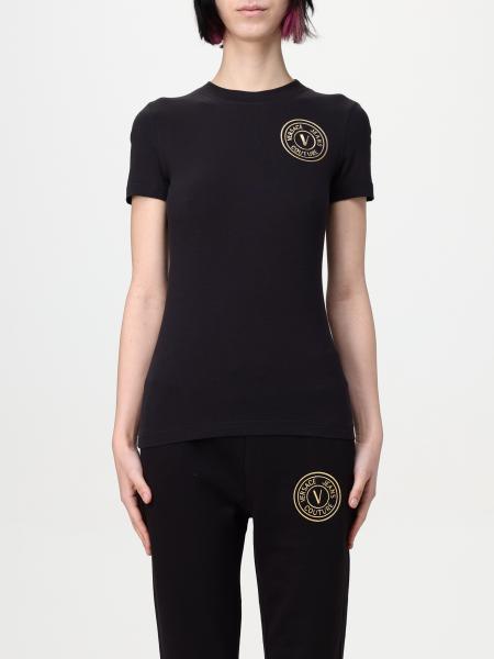 Tシャツ・カットソー VERSACE JEANS COUTURE Woman T-Shirt Black 78HAHT00CJ03T G89 VERSACE JEANS COUTURE: T-shirt woman - Black | Versace Jeans