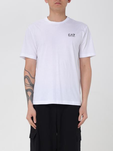 Baumwoll-T-Shirt mit Ea7 Logo