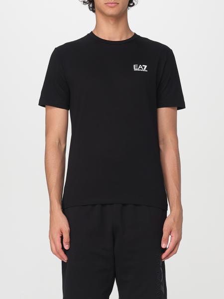 Baumwoll-T-Shirt mit Ea7 Logo