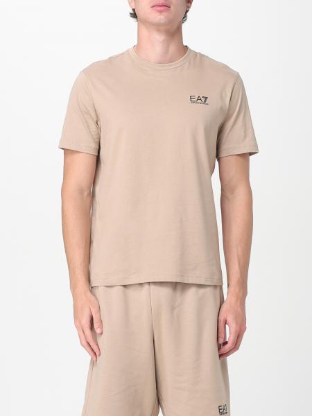 Cotton T-shirt with Ea7 Logo