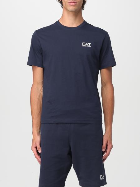 Baumwoll-T-Shirt mit Ea7 Logo