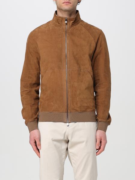 Giubbotto Corneliani in pelle scamosciata
