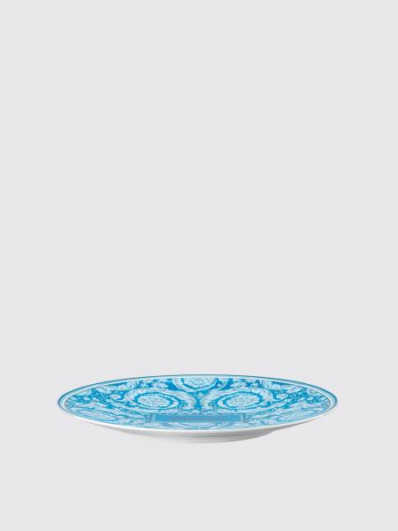 Versace Home: Piatto Barocco Teal Rosenthal x Versace Home in porcellana