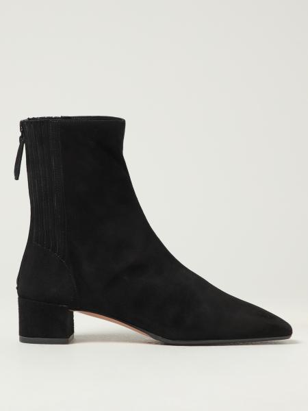 ショートブーツ・ブーティ AQUAZZURA Woman Flat ankle boots Black SHOMIDB8SUE 000 AQUAZZURA: Flat ankle boots woman - Black | Aquazzura boots