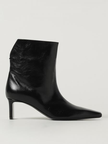 Ona Nappa Leather Ankle Boots Khaite