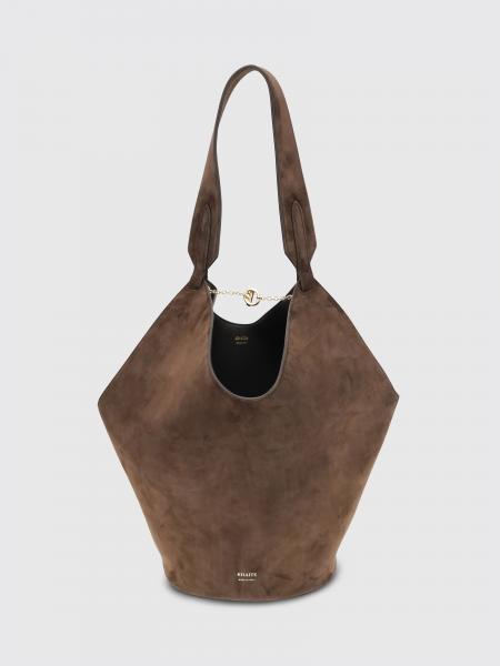 Lotus Suede Calfskin Bag Khaite