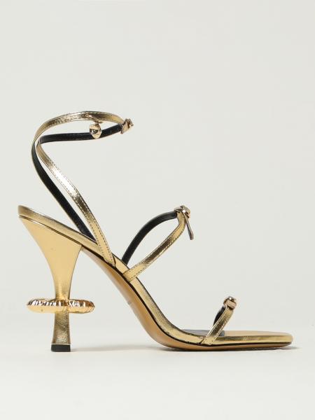 The Daisy Laminated Leather Sandals with Applications Marc Jacobs