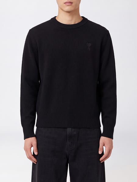 Crewneck Top with Embroidered Logo Ami Paris