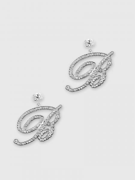 アクセサリーその他 BLUMARINE Woman Jewel Gold 2W351A A8359 Chain Drop Earrings With Rhinestones And B Monogram | Blumarine