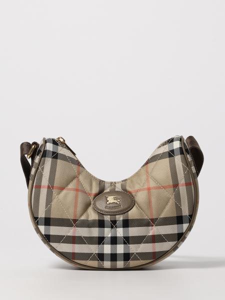 Horseshoe Printed Quilted Nylon Bag Burberry