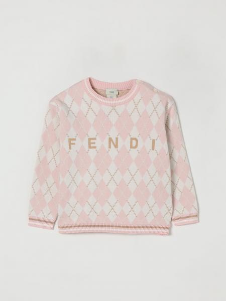 Maglia a rombi con logo Fendi