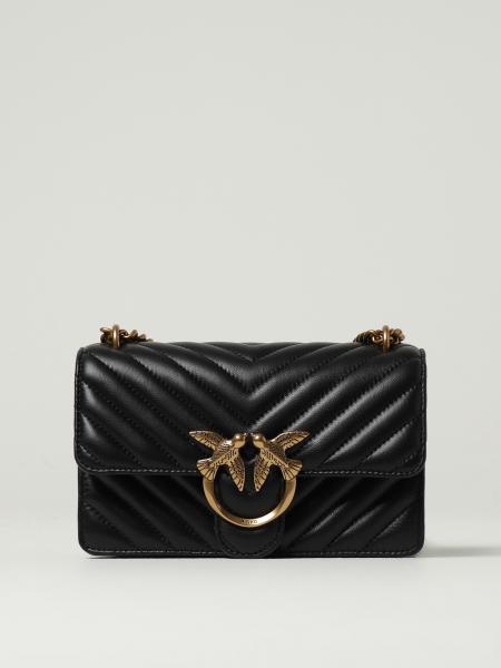 Pinko Love Bag in Chevron Quilted Nappa Leather